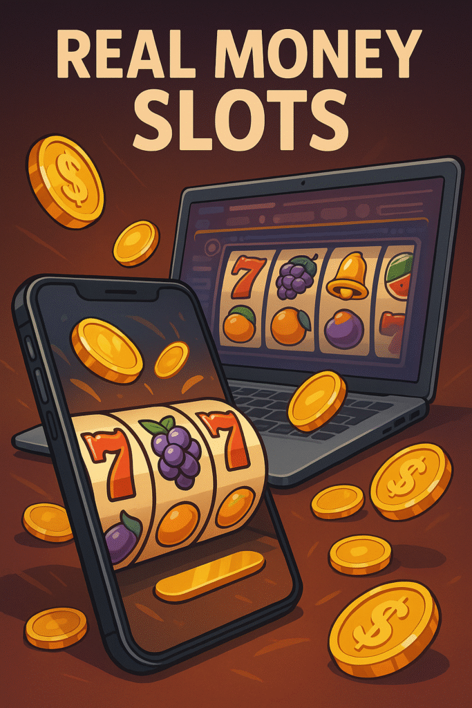Player spinning 99club slot real money game on mobile and laptop with coins and jackpot symbols